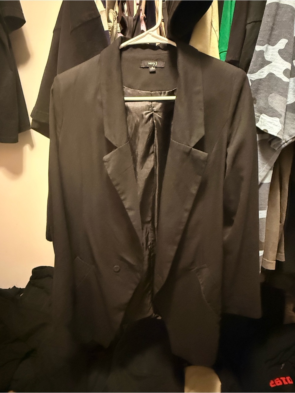 Very J Black Tailored Blazer Jacket